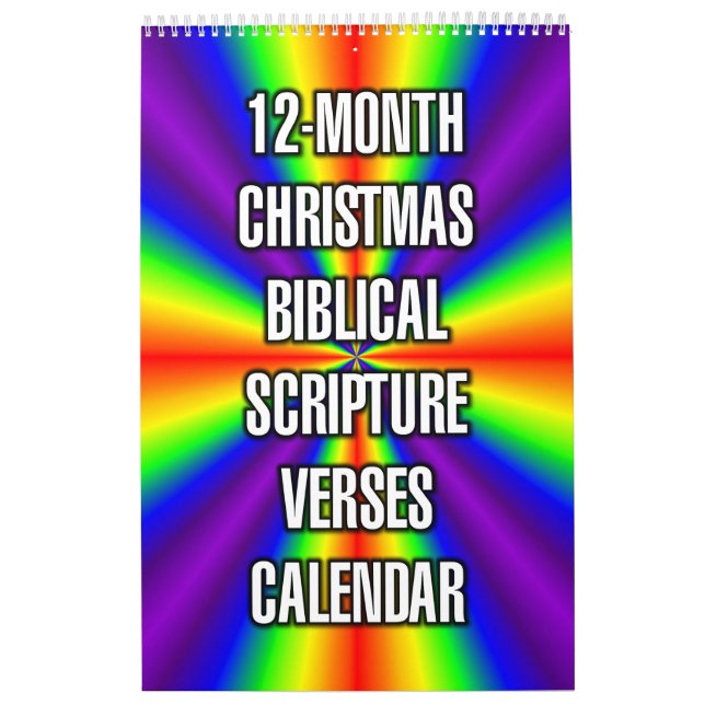 12-månaders julbibliska skriftverser kalender (Omslag)
