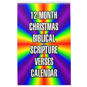 12-månaders julbibliska skriftverser kalender