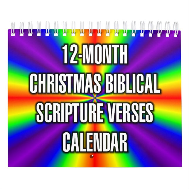 12-månaders julbibliska skriftverser kalender (Omslag)