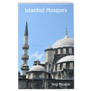 12 månaders kalender för väggen i Istanbul Mosq