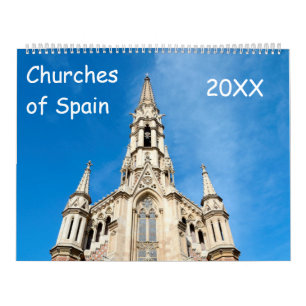 12 månaders kyrkor i Spanien Kalender