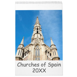 12 månaders kyrkor i Spanien Kalender