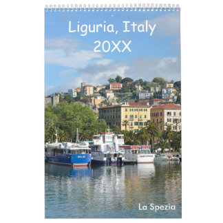 12 månaders Ligurien, Italien Kalender