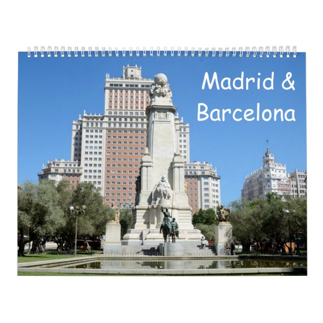 12 månaders Madrid och Barcelona Kalender (Omslag)