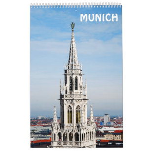 12 månaders Münchens väggkalender Kalender
