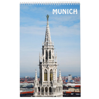 12 månaders Münchens väggkalender Kalender