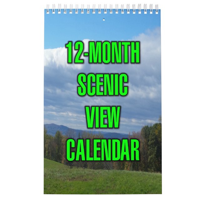 12-månaders naturskön vy kalender (Omslag)