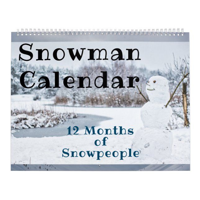 12 månaders Snögubbar Snowpeople Snögubbe Collecti Kalender (Omslag)