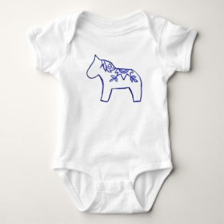 12 månaders storlek Blue Horse Baby Creeper T Shirt