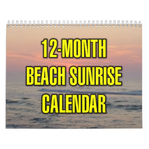 12-månaders strand soluppgång kalender