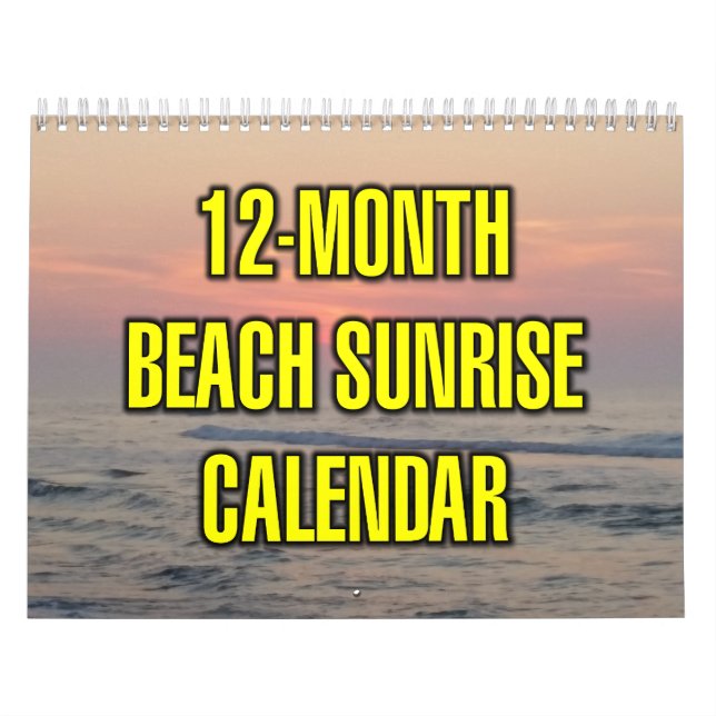 12-månaders strand soluppgång kalender (Omslag)