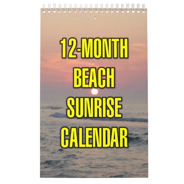 12 månaders strand soluppgång kalender (Omslag)