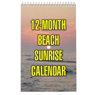 12 månaders strand soluppgång kalender