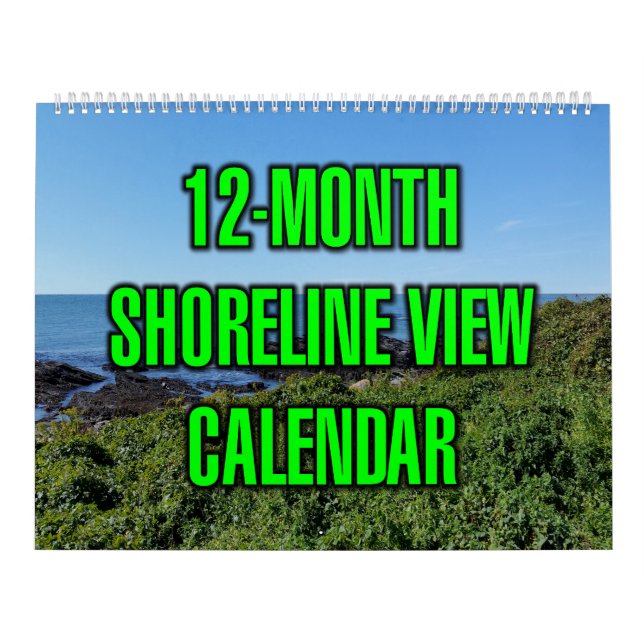 12-månaders strandlinjevy kalender (Omslag)