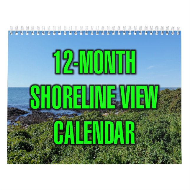 12-månaders strandlinjevy kalender (Omslag)