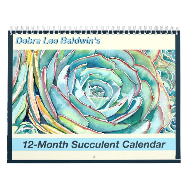 12 månaders Succulent Calendar av Debra Lee Baldwi Kalender (Omslag)