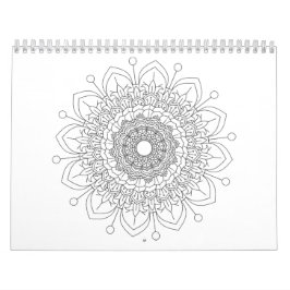 12 månaders vacker mandala-kalender kalender