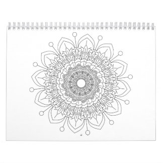 12 månaders vacker mandala-kalender kalender