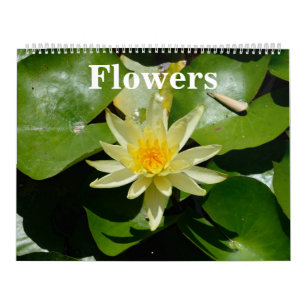 12 månaders väggkalender för blommor kalender
