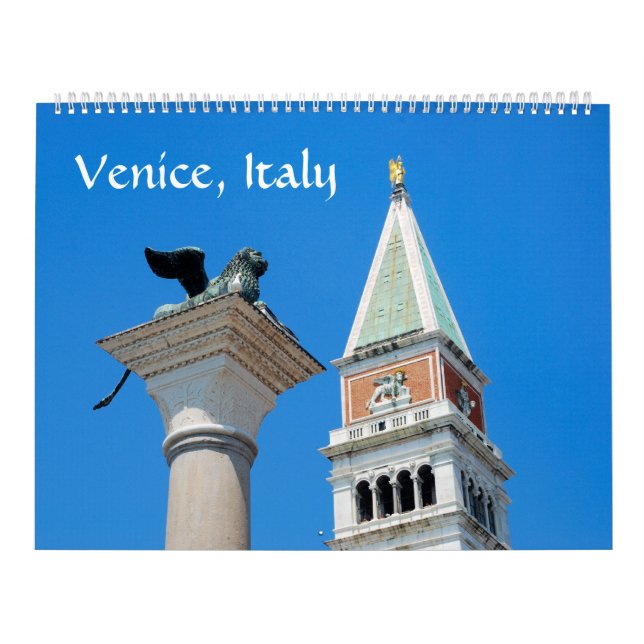 12 månaders Venedig Photo Calendar Kalender (Omslag)