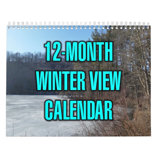 12-månaders vintervy kalender (Omslag)