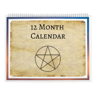 12 månaders Witchcraft Magick Wicca Magic Planner Kalender