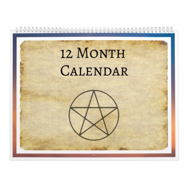 12 månaders Witchcraft Magick Wicca Magic Planner Kalender (Omslag)