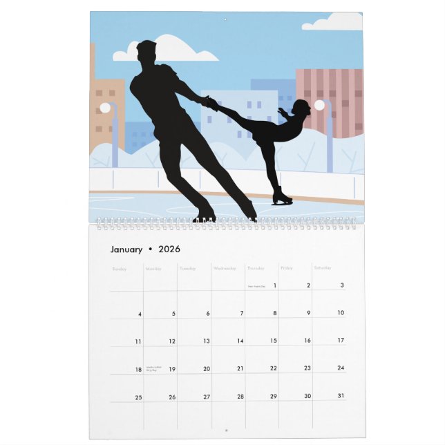 12-månaderskalender kalender (Jan 2026)