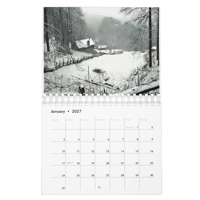 12-MånadKalender-Platser - TheGreatSmokeyMountains Kalender (Jan 2027)