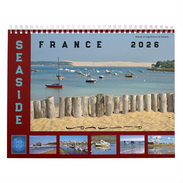 12 month calendar of seaside of France Kalender (Omslag)
