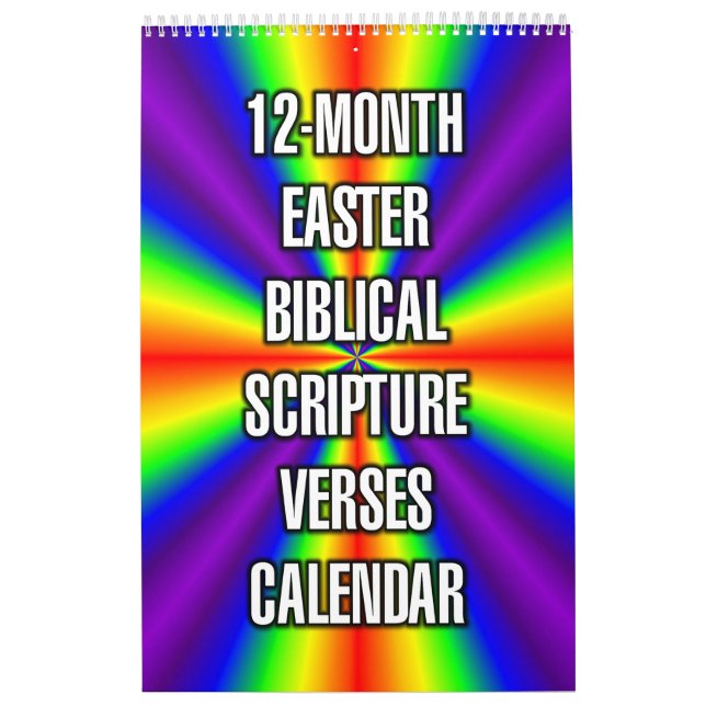 12-Month Easter Biblical Scripture Verses Kalender (Omslag)