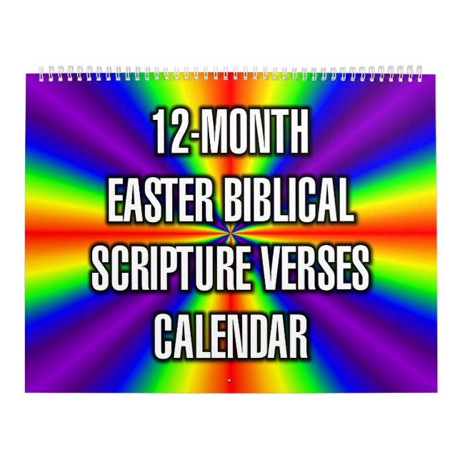 12-Month Easter Biblical Scripture Verses Kalender (Omslag)
