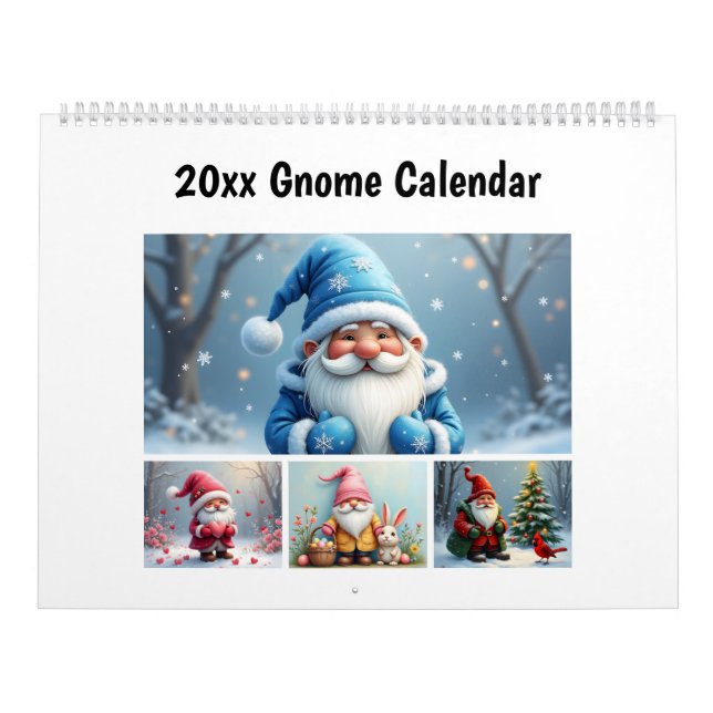 12 Month Gnome  Kalender (Omslag)