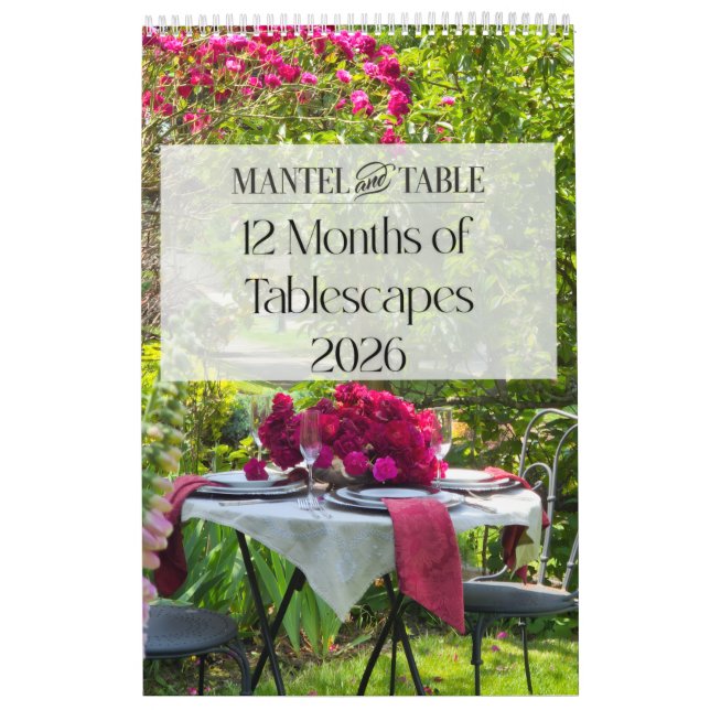 12 Months of Beautiful Tablescapes 2026 Kalender (Omslag)