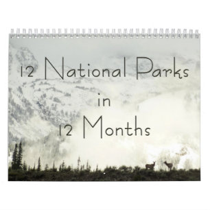 12 nationalparker på 12 månader, 1:a upplagan kalender