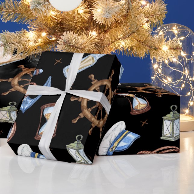 #12 Nautiska havets Pappra "stor Storlek" Presentpapper (Helgdagar)