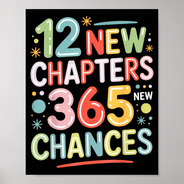 12 New Chapters 365 Chances Insrational Quote For  Poster (Framsidan)