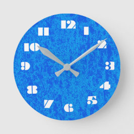 12 Nummeralternativ att välja mellan från blått lj Rund Klocka