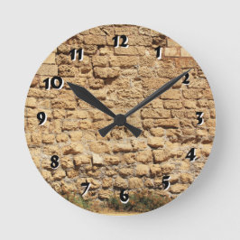 12 Nummeralternativ att välja mellan från stenvägg Rund Klocka