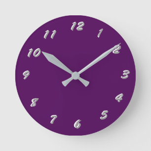 12 Nummerval att välja mellan Plum Lila Clock Rund Klocka