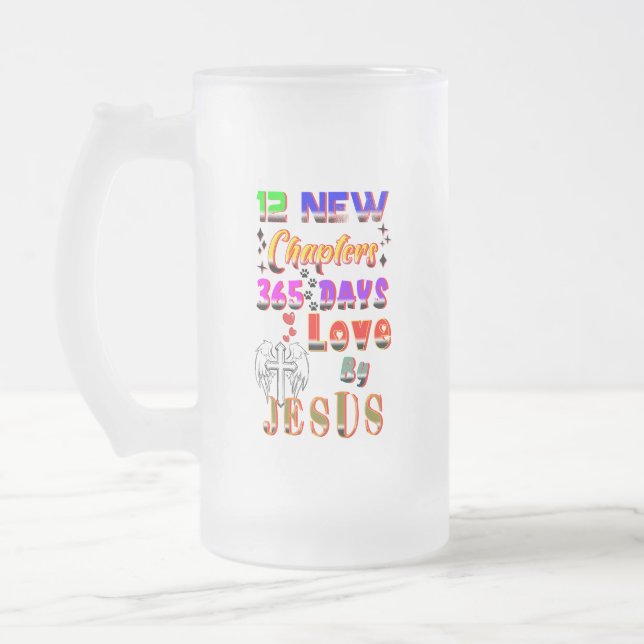 12 nya kapitel 365 dagar Kärlek av Jesus Frostat Ölglas (Vänster)