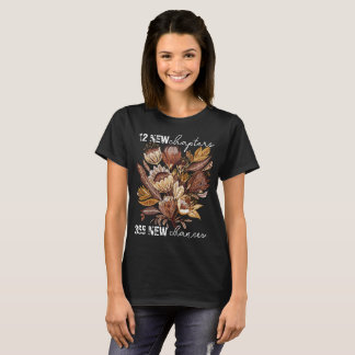 12 Nya kapitel 365 Nya chances Boho Watercolor T Shirt
