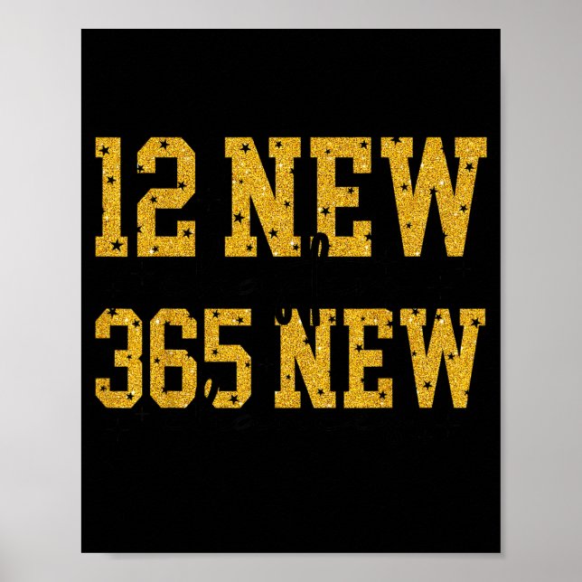 12 Nya Kapitel 365 Nya Chanser Gott Nytt År Par Poster (Framsidan)