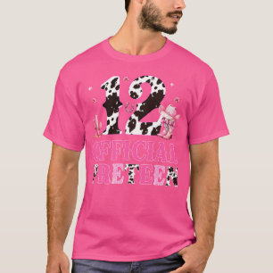 12 Officiell Pren 12:e Birthday Girl Western Rodeo T Shirt