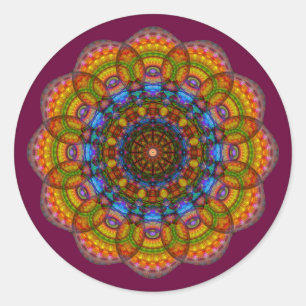 12 Öga Mandala Runt Klistermärke