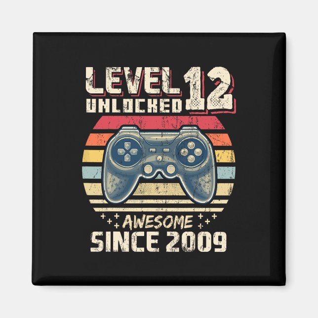 12 Olåst Fantastisk 2009 Video Game 12:e födelseda Magnet (Framsidan)