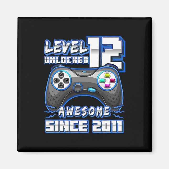 12 Olåst Fantastisk 2011 Video Game 12:e födelseda Magnet (Framsidan)