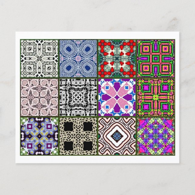 12 Olika teafärgfiler - Origami-vikning Flygblad (Framsidan)