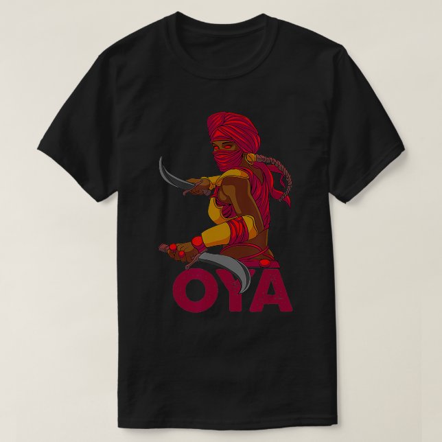 12 Orisha Oya Yoruba African Goddes Gods African T Shirt (Design framsida)