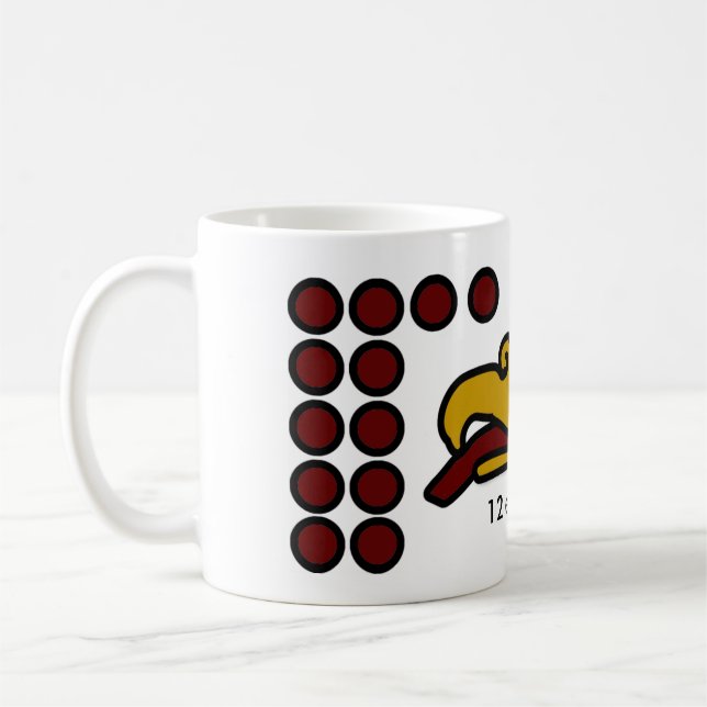 12-örns aztec-dagarsskylt Mugg (Vänster)